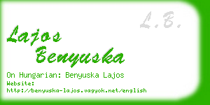 lajos benyuska business card